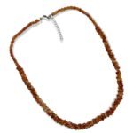 Pearlz Ocean Carnelian Twisted Necklace 20"-21" – 3-Line Graduated Gemstone Necklace for Ladies – Natural Beads – 925 Sterling Silver – Elegant & Meaningful Jewelry - Image 2