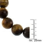 Pearlz Ocean Natural Tiger Eye Bracelet 12mm Round Beads, Elegant 925 Sterling Silver Jewelry for Ladies, Inner Strength & Balance - Image 3