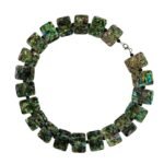 Pearlz Ocean Abalone & Black Onyx Necklace for Women – 18" Natural Rectangle & Round Gemstone Beads Jewelry, Soothing Shell Design & Stylish Statement Piece - Image 2