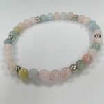 Pearlz Ocean Natural Multi Beryl Gemstone Bracelet – 6mm Round Beads – Ladies – 925 Sterling Silver – For Elegant Everyday Style. - Image 2