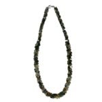 Pearlz Ocean Natural Fancy Jasper Necklace 20" – 3-Line Twisted Design – 925 Sterling Silver – Calming Energy Jewelry for Ladies
