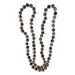 Pearlz Ocean Fine Cut Beaded Necklace for Women – 36" Natural Stone Jewelry with 10mm Round Beads in Sterling Silver, Elegant Endless Style