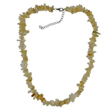 Pearlz Ocean Citrine Rondelle Necklace 20" - 925 Sterling Silver Knotted Beads for Ladies - Positive Energy Jewelry