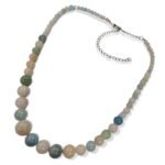 Pearlz Ocean Multi Beryl Beaded Necklace for Women – 16"-17" Pastel Natural Stone Jewelry in 925 Sterling Silver, Soothing & Elegant Design - Image 2