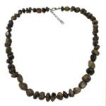 Pearlz Ocean Yellow Tiger Eye Necklace for Women – 18" + 2" Extension Natural Knotted Gemstone Jewelry in 925 Sterling Silver, Confidence & Healing Stone