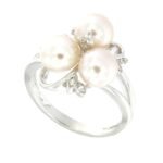 Pearlz Ocean Ladies White Freshwater Pearl & Topaz Ring – Natural Gemstones in 925 Sterling Silver – Elegant, Hypoallergenic Gift Design - Image 3