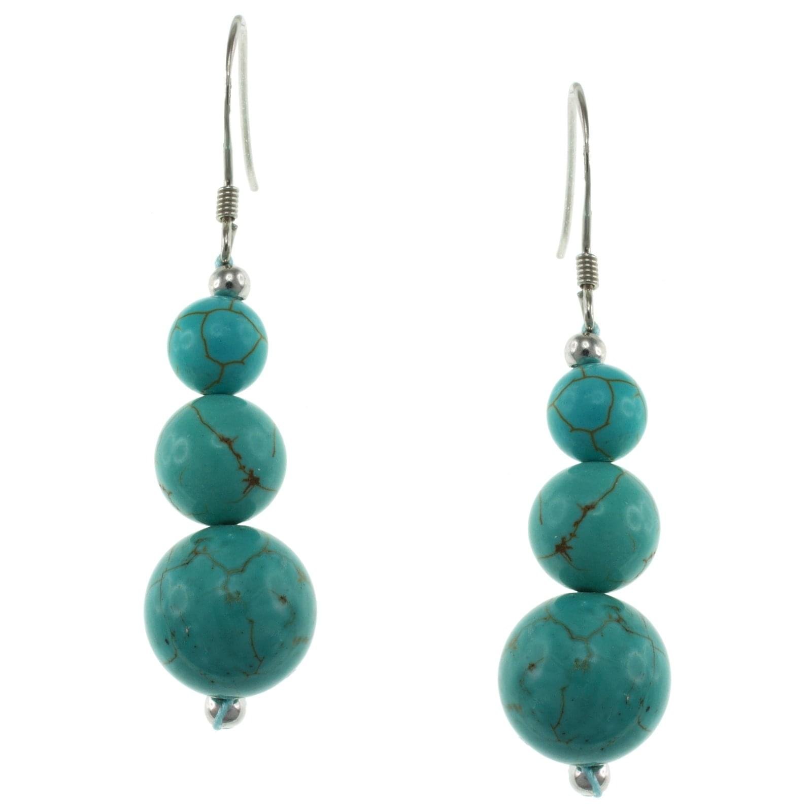 Pearlz Ocean Turquoise Howlite Journey EarRings