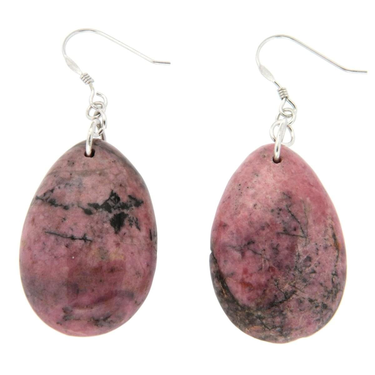 Pearlz Ocean Rhodonite EarRings 1 Pearlz Ocean Rhodonite EarRings