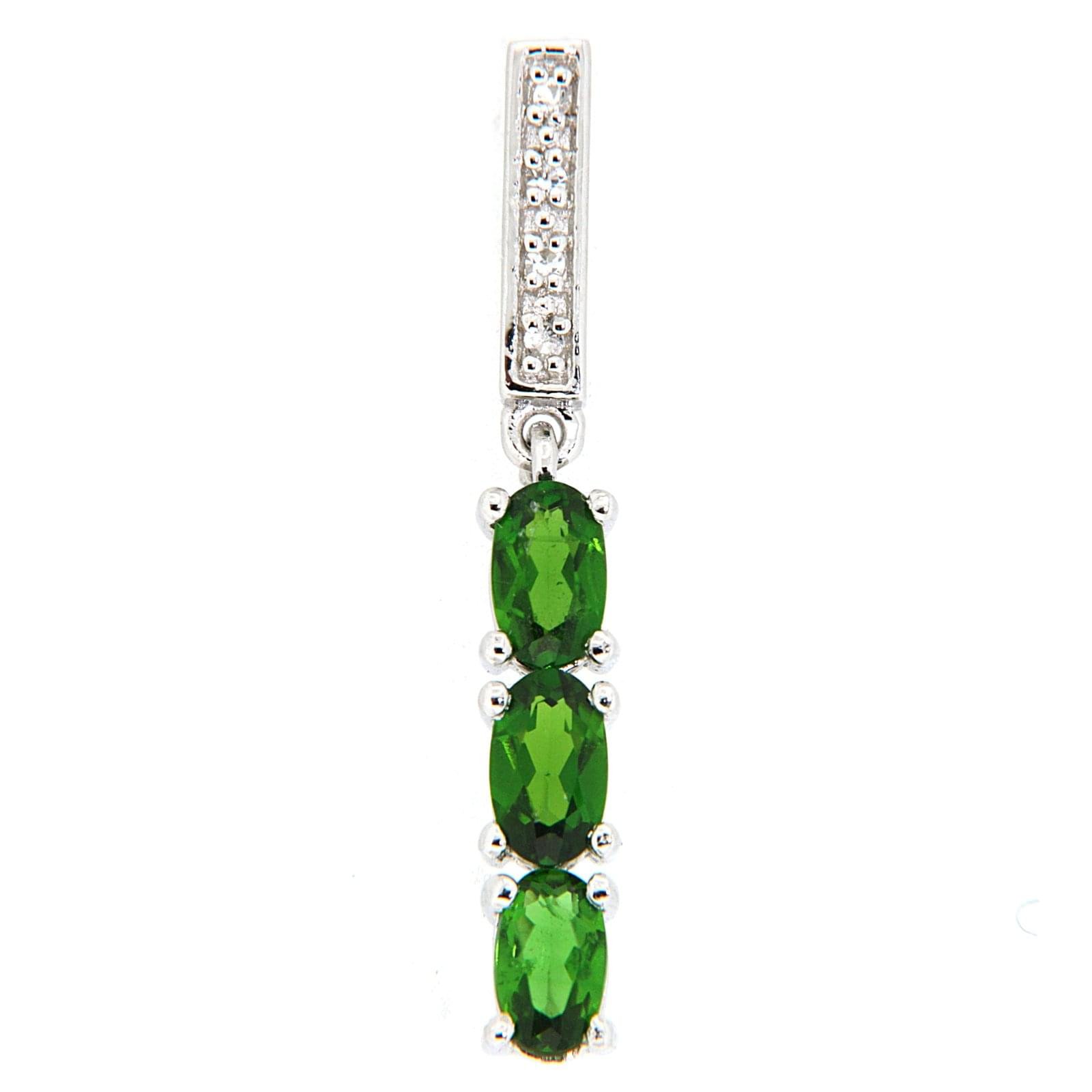 GGL Sterling Silver Chrome Diopside Pendant 1 GGL Sterling Silver Chrome Diopside Pendant