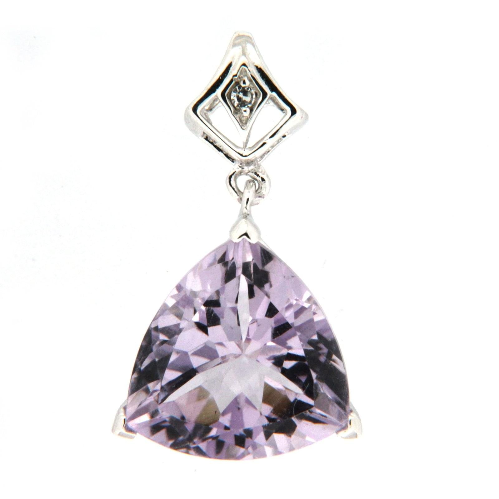 GGL Sterling Silver Rose De France Amethyst Pendant 1 GGL Sterling Silver Rose De France Amethyst Pendant