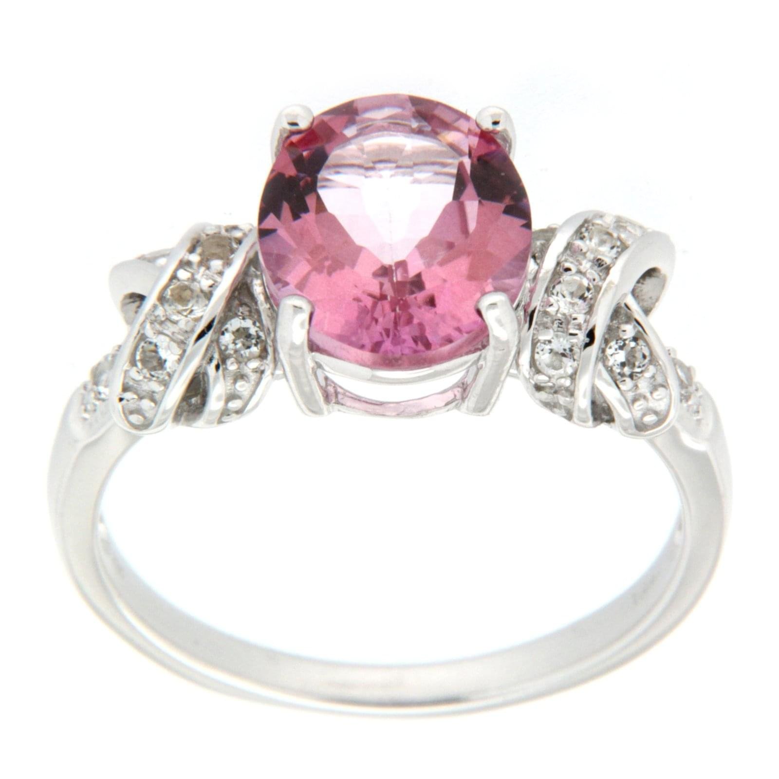 GGL Sterling Silver Morganite Topaz Ring 1 GGL Sterling Silver Morganite Topaz Ring