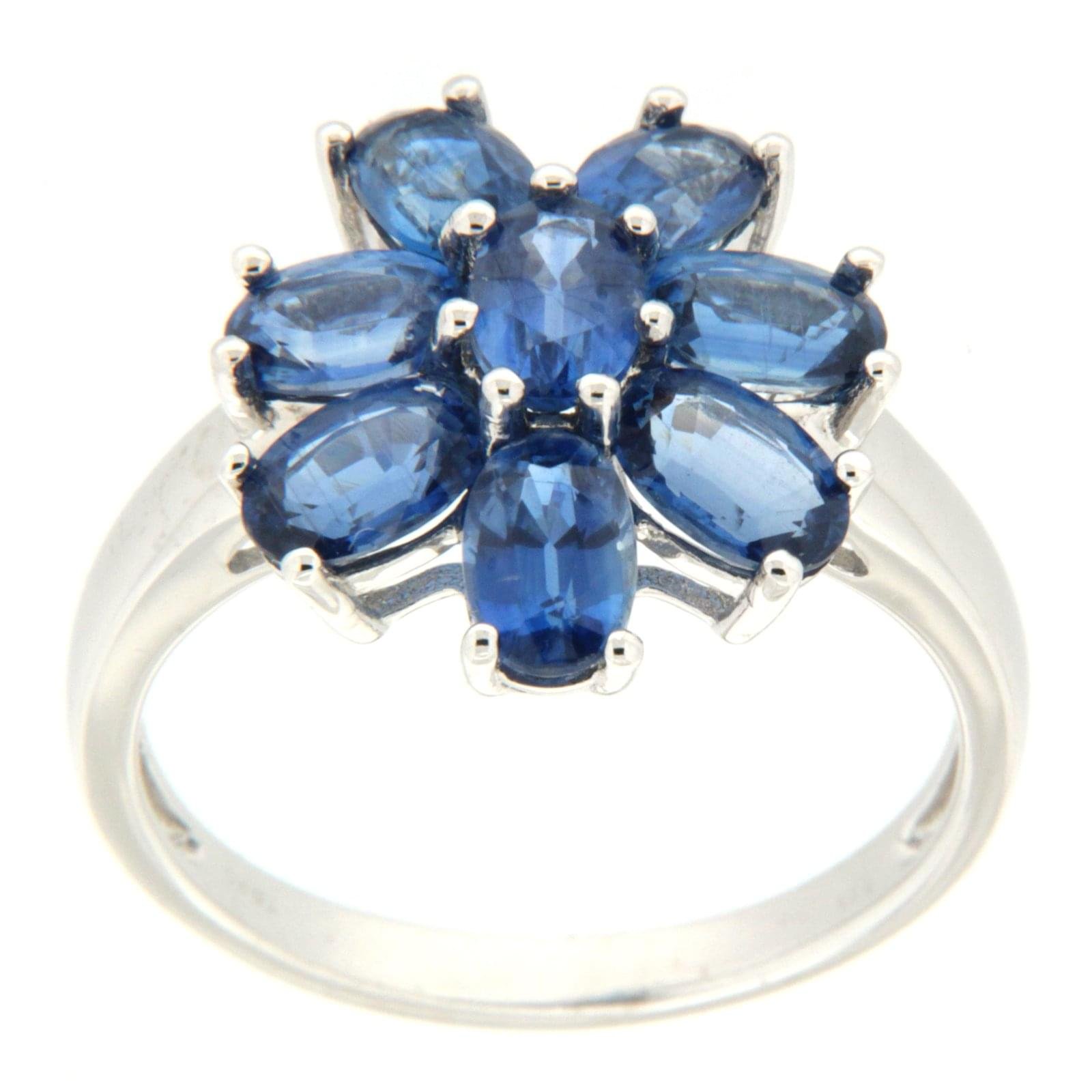 GGL Sterling Silver Blue Kyanite Ring